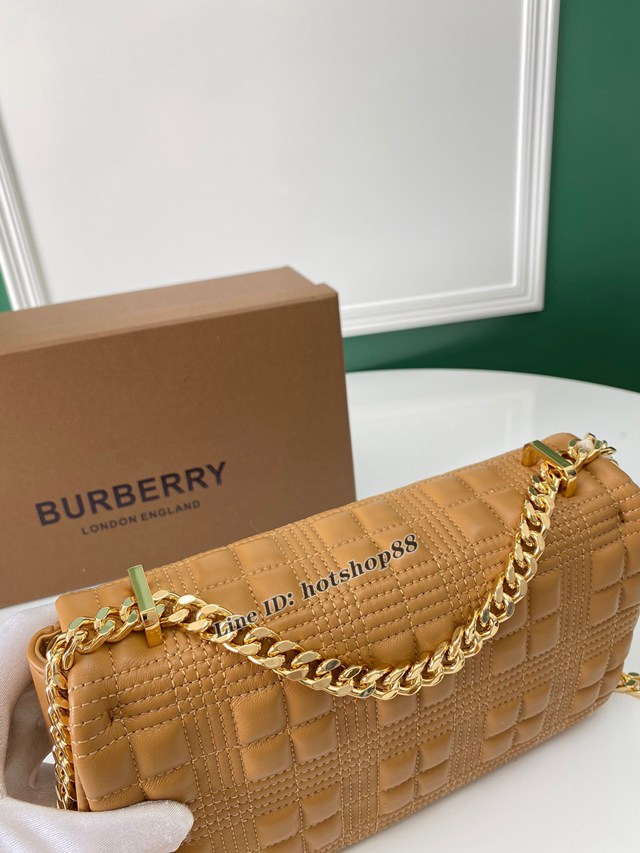 Burberry專櫃新款羊皮小號TB蘿拉包 巴寶莉羔羊皮單肩斜挎女包 yxb1212